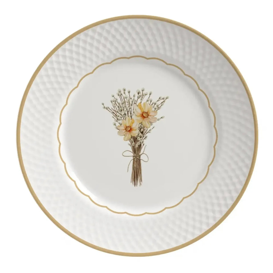 Jogo 6 Pratos Rasos Cerâmica Huppert 29cm Alleanza