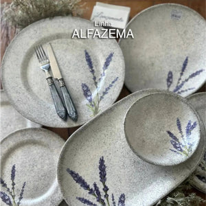 Jogo 6 Pratos Rasos Coup Cerâmica Alfazema 29cm Alleanza