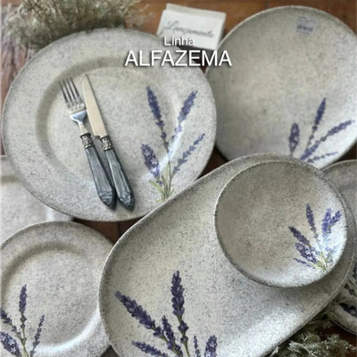 Jogo 6 Pratos Rasos Coup Cerâmica Alfazema 29cm Alleanza