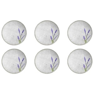 Jogo 6 Pratos Rasos Coup Cerâmica Alfazema 29cm Alleanza