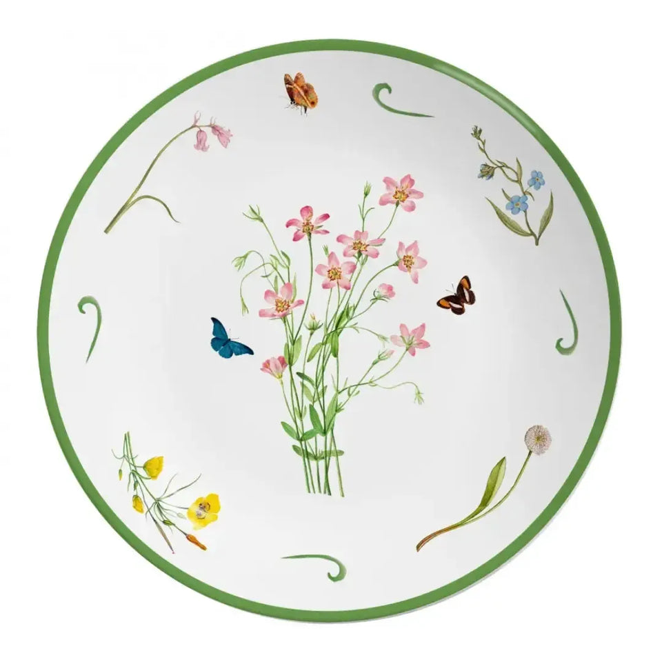 Jogo 6 Pratos Rasos Coup Cerâmica Jardim Campestre 29cm Alleanza