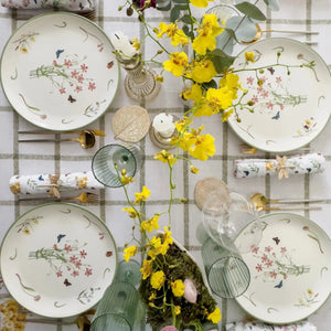 Jogo 6 Pratos Rasos Coup Cerâmica Jardim Campestre 29cm Alleanza