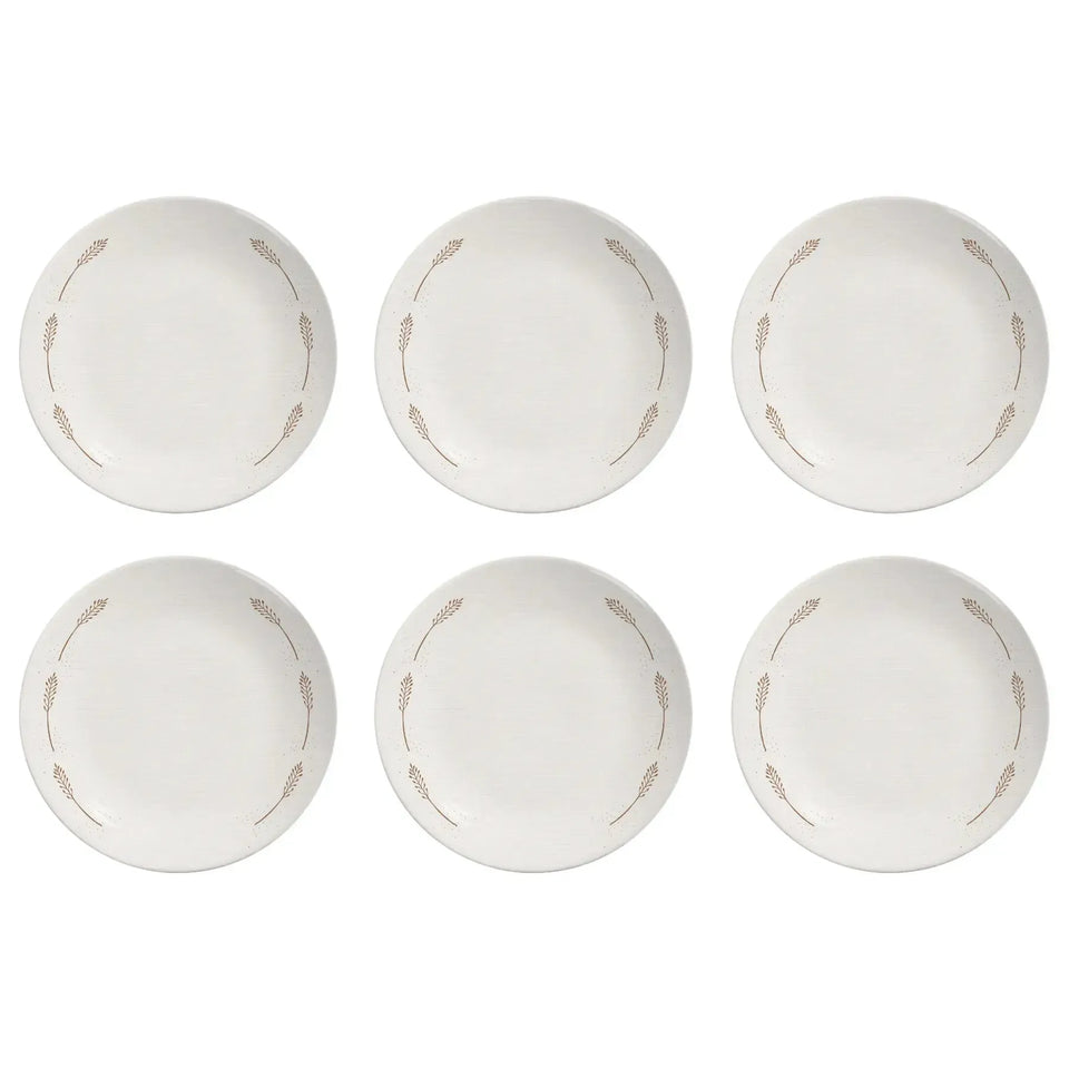 Jogo 6 Pratos Rasos Coup Cerâmica Rendeira by Aurora 29cm Alleanza