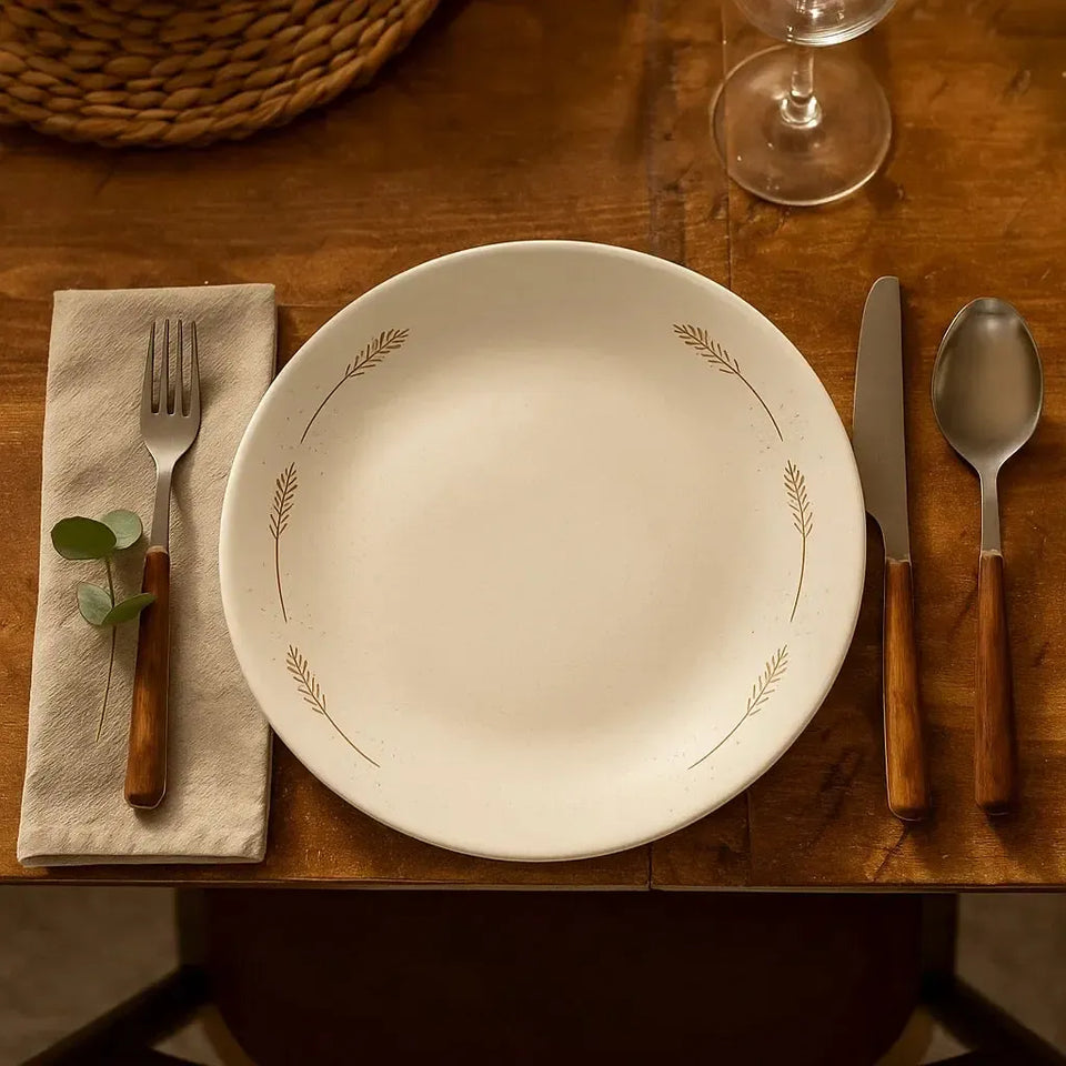 Jogo 6 Pratos Rasos Coup Cerâmica Rendeira by Aurora 29cm Alleanza