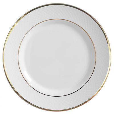 Jogo 6 Pratos Rasos Relevo Ouro 28cm Alleanza