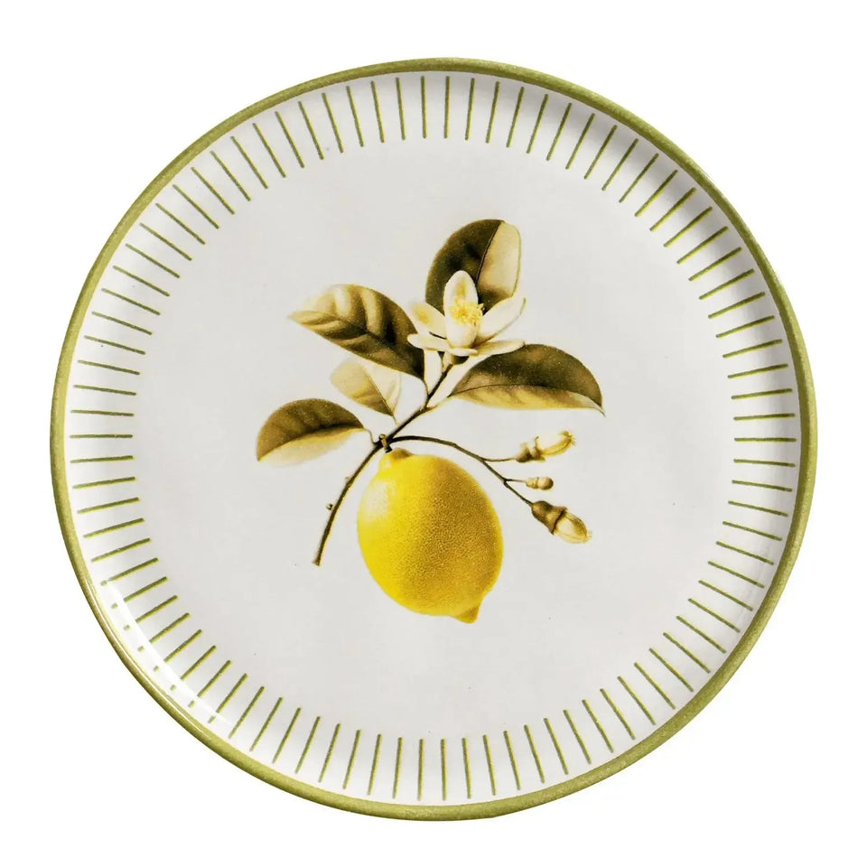 Jogo 6 Pratos Rasos Stoneware Bio Lemon 27,5cm Porto Brasil