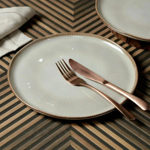 Jogo 6 Pratos Rasos Stoneware Bio Raio 27,5cm Porto Brasil