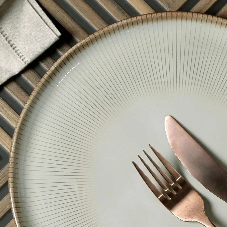 Jogo 6 Pratos Rasos Stoneware Bio Raio 27,5cm Porto Brasil