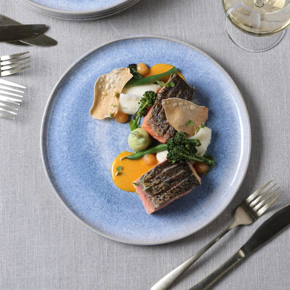 Jogo 6 Pratos Rasos Stoneware Bio Wave 27,5cm Porto Brasil