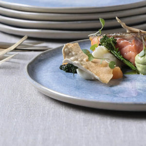 Jogo 6 Pratos Rasos Stoneware Bio Wave 27,5cm Porto Brasil