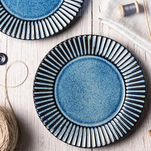 Jogo 6 Pratos Rasos Stoneware Jeans 24,8cm Porto Brasil