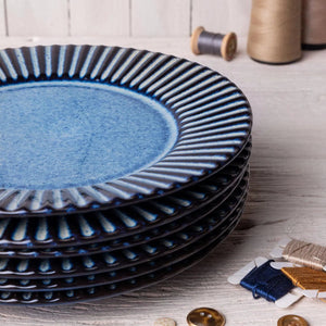 Jogo 6 Pratos Rasos Stoneware Jeans 24,8cm Porto Brasil