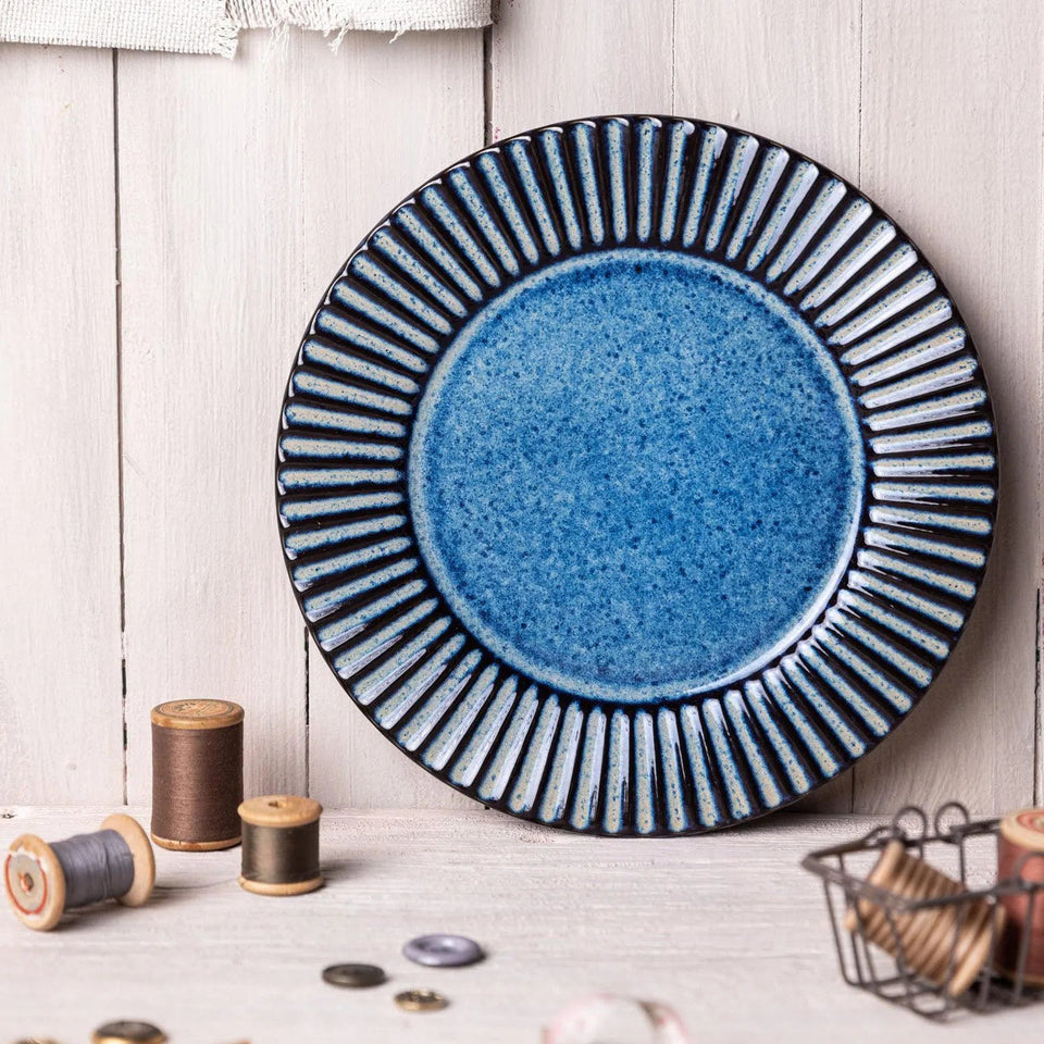 Jogo 6 Pratos Rasos Stoneware Jeans 24,8cm Porto Brasil