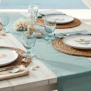 Jogo 6 Pratos Sobremesa Atlântica Cerâmica Estrela do Mar Cavalo Marinho Peixe 21cm Scalla