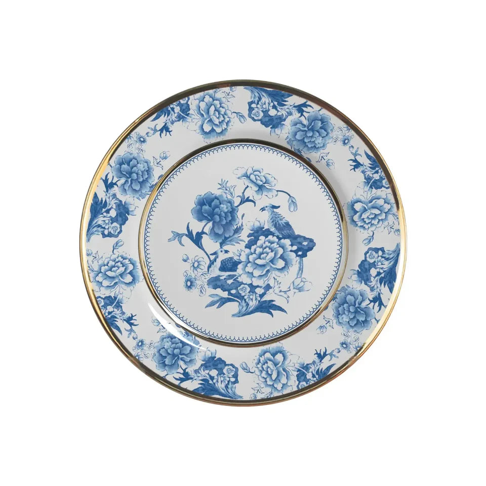 Aparelho de Jantar Cerâmica Chinese Blue Filete Ouro 30 peças Alleanza