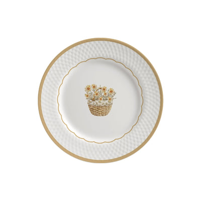 Jogo 6 Pratos Sobremesa Cerâmica Huppert 21cm Alleanza