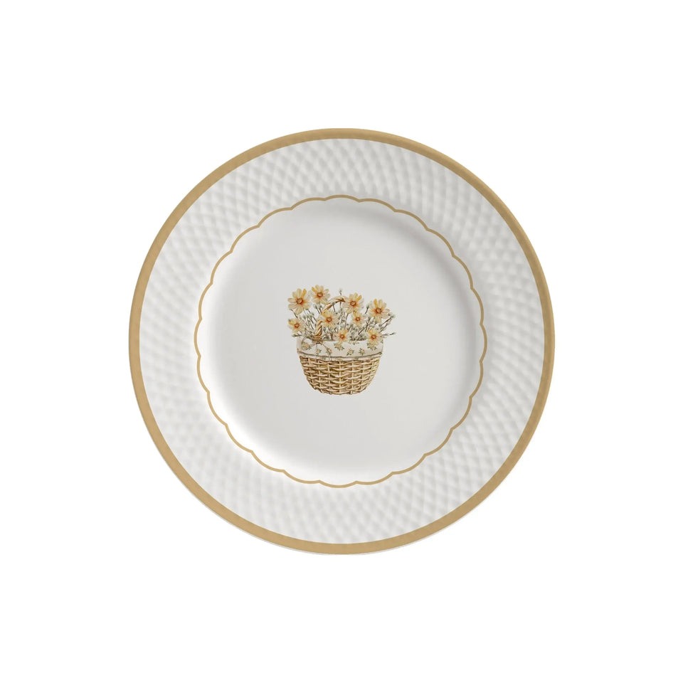 Jogo 6 Pratos Sobremesa Cerâmica Huppert 21cm Alleanza