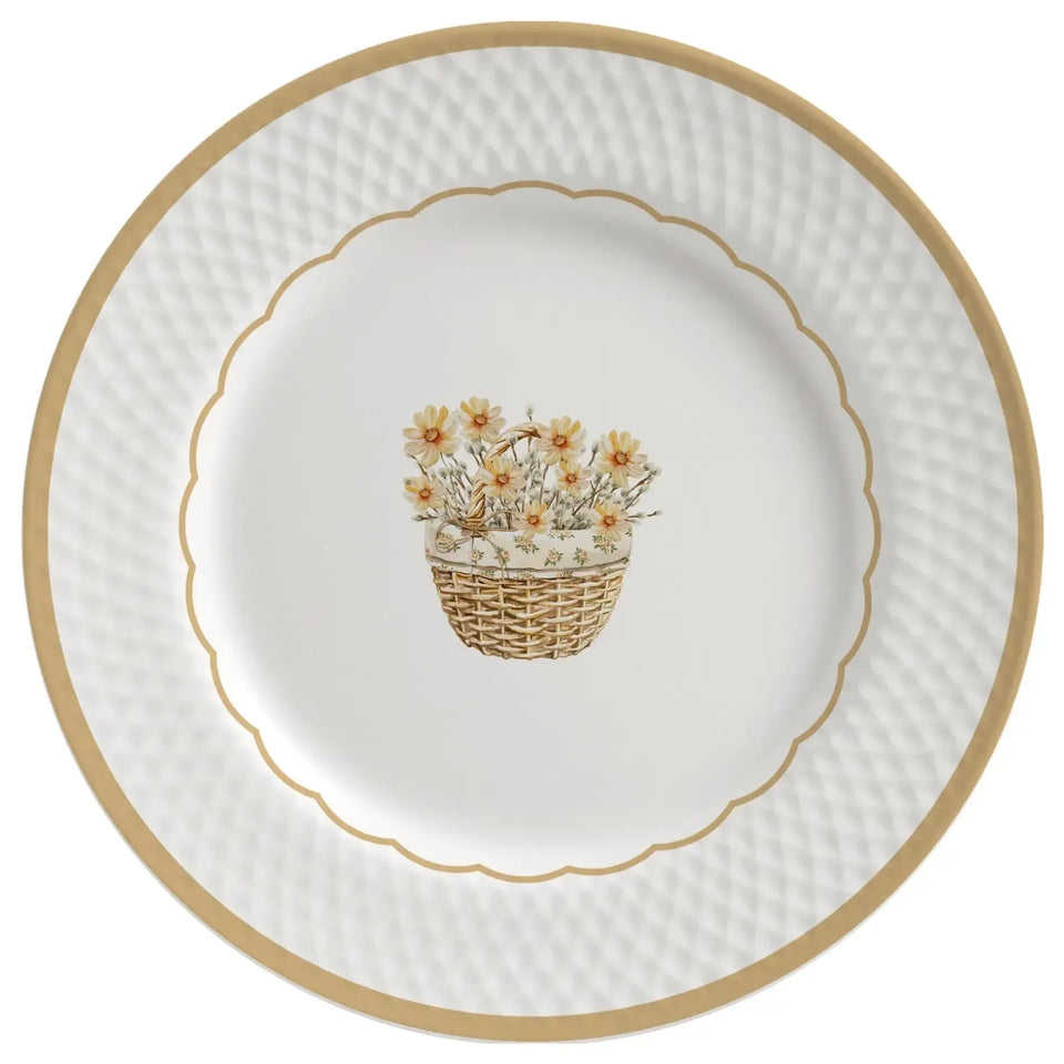 Jogo 6 Pratos Sobremesa Cerâmica Huppert 21cm Alleanza