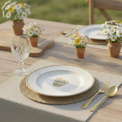 Jogo 6 Pratos Sobremesa Cerâmica Huppert 21cm Alleanza