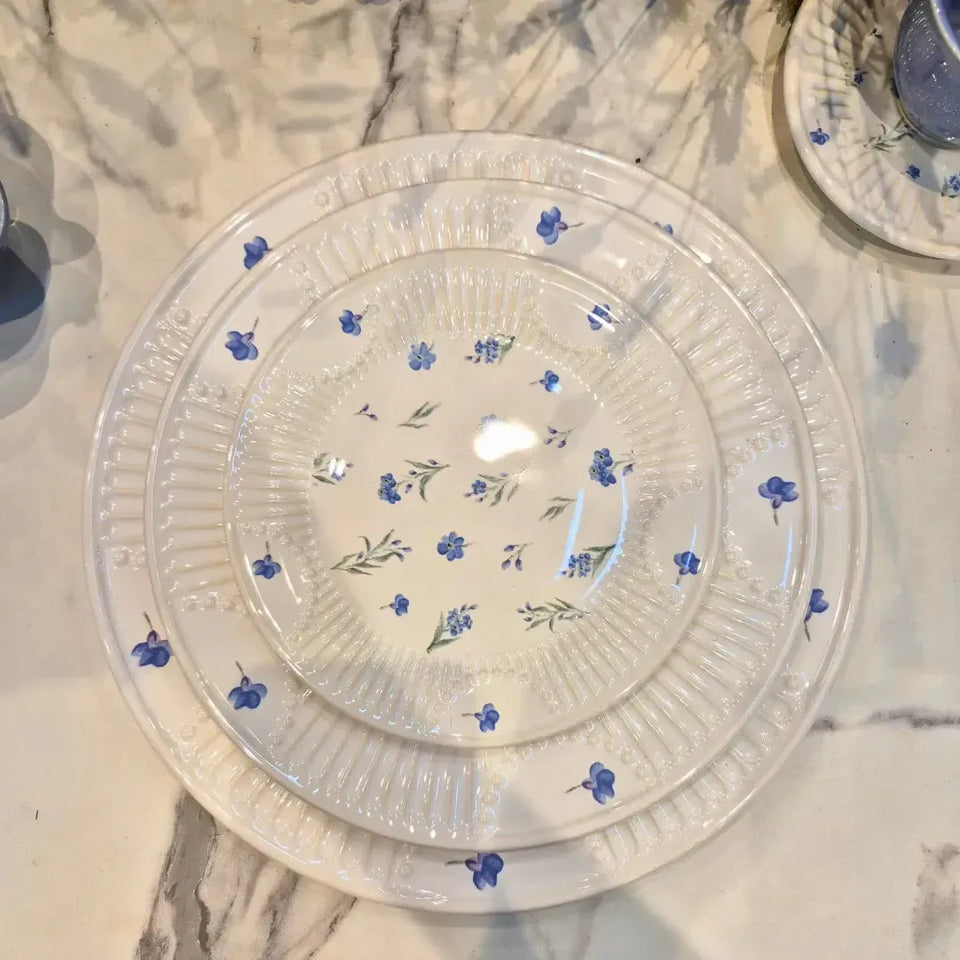 Jogo 6 Pratos Sobremesa Cerâmica Provence 21cm Scalla