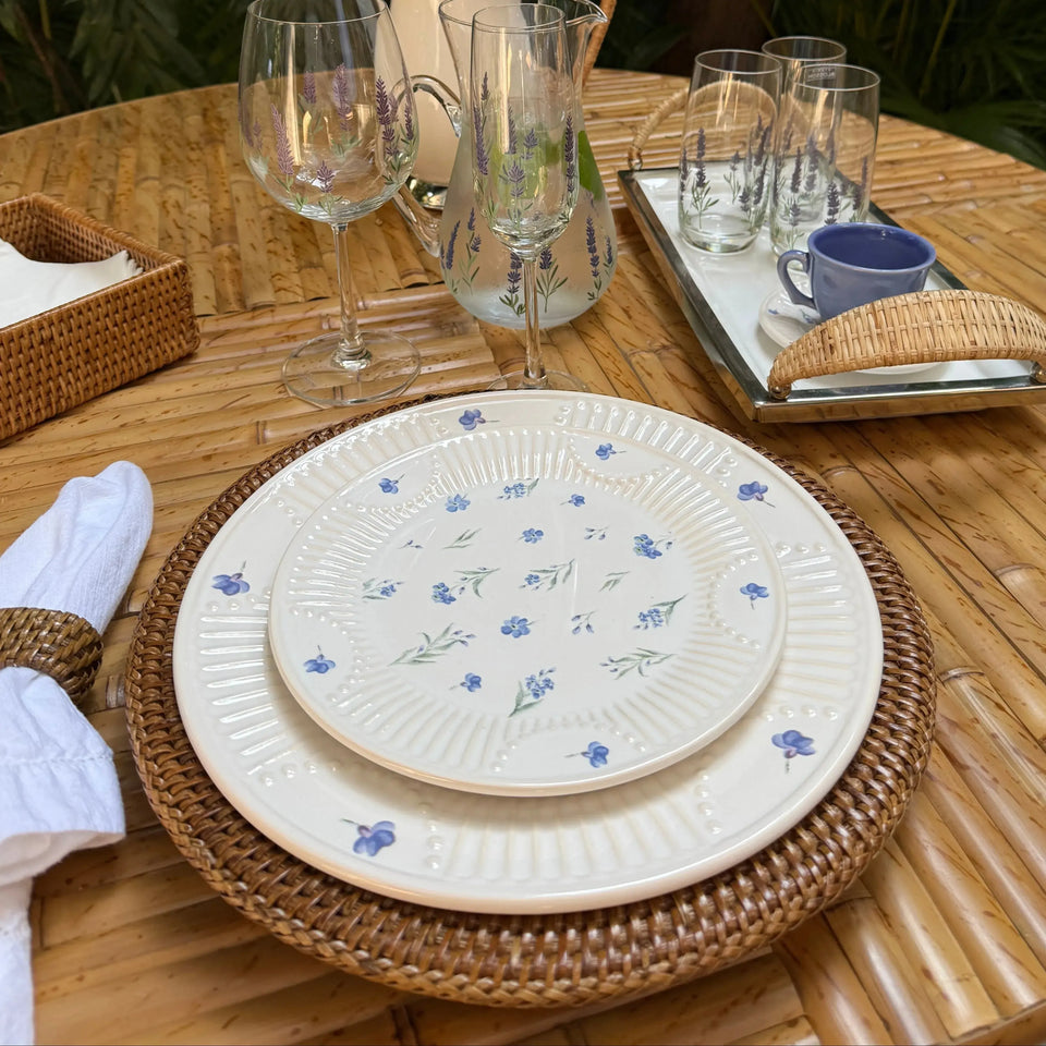 Jogo 6 Pratos Sobremesa Cerâmica Provence 21cm Scalla