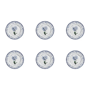 Jogo 6 Pratos Sobremesa Cerâmica Valência 21cm Alleanza