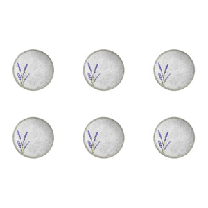 Jogo 6 Pratos Sobremesa Coup Cerâmica Alfazema 21cm Alleanza