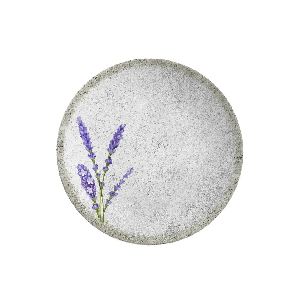 Jogo 6 Pratos Sobremesa Coup Cerâmica Alfazema 21cm Alleanza