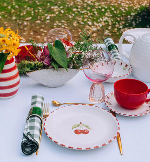 Jogo 6 Pratos Sobremesa Coup Cerâmica Amarena 21cm Alleanza