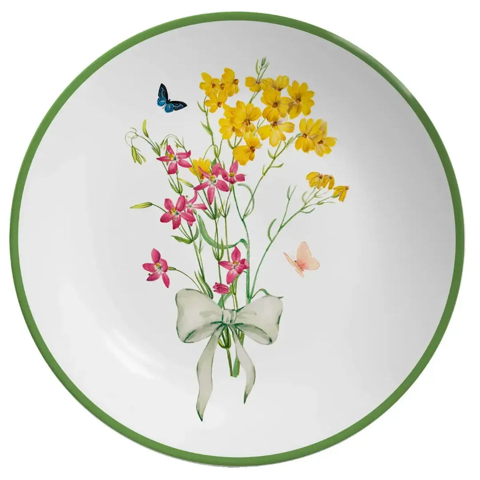 Jogo 6 Pratos Sobremesa Coup Cerâmica Jardim Campestre 21cm Alleanza