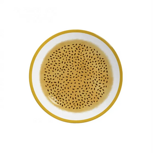 Jogo 6 Pratos Sobremesa Coup Cerâmica Maracujá 21cm Alleanza