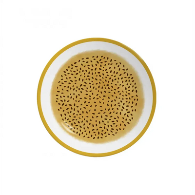 Jogo 6 Pratos Sobremesa Coup Cerâmica Maracujá 21cm Alleanza