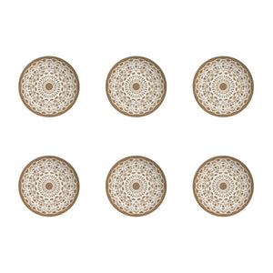 Jogo 6 Pratos Sobremesa Coup Cerâmica Rendeira By Aurora 21cm Alleanza