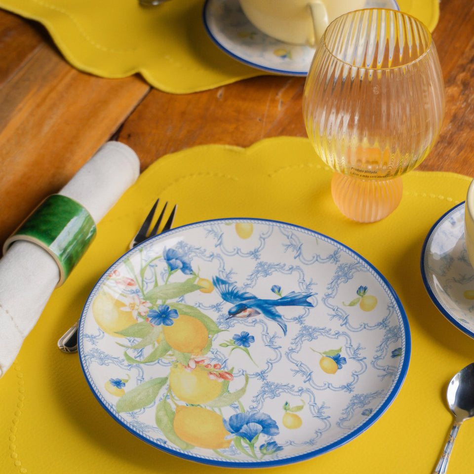 Jogo 6 Pratos Sobremesa Coup Cerâmica Sicilia 21cm Alleanza