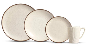 Jogo 6 Pratos Sobremesa Coup Cerâmica Vanilla 21cm Alleanza