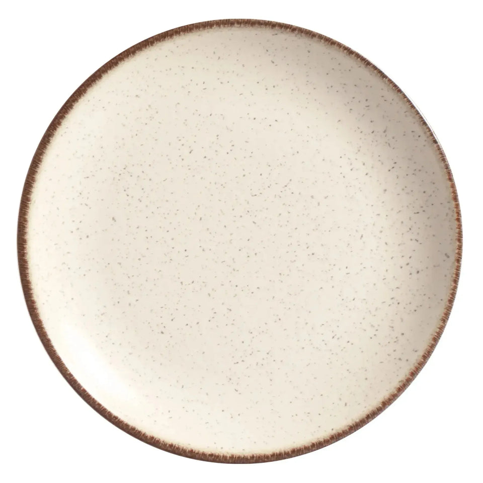 Jogo 6 Pratos Sobremesa Coup Cerâmica Vanilla 21cm Alleanza