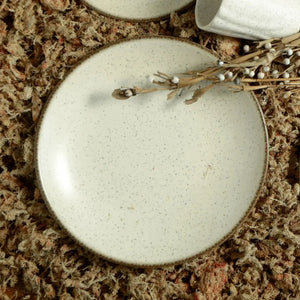 Jogo 6 Pratos Sobremesa Coup Cerâmica Vanilla 21cm Alleanza