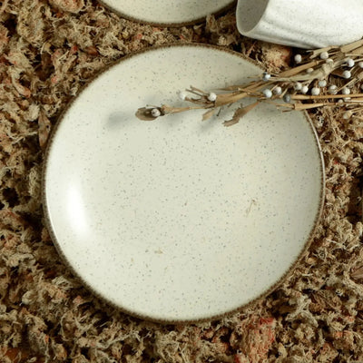 Jogo 6 Pratos Sobremesa Coup Cerâmica Vanilla 21cm Alleanza