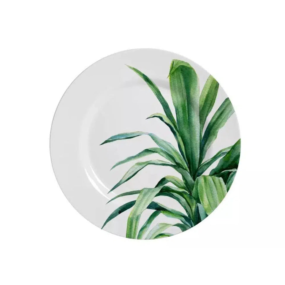 Jogo 6 Pratos de Sobremesa Cerâmica Botânica 20cm Alleanza