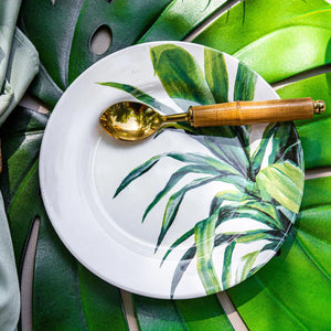 Jogo 6 Pratos de Sobremesa Cerâmica Botânica 20cm Alleanza