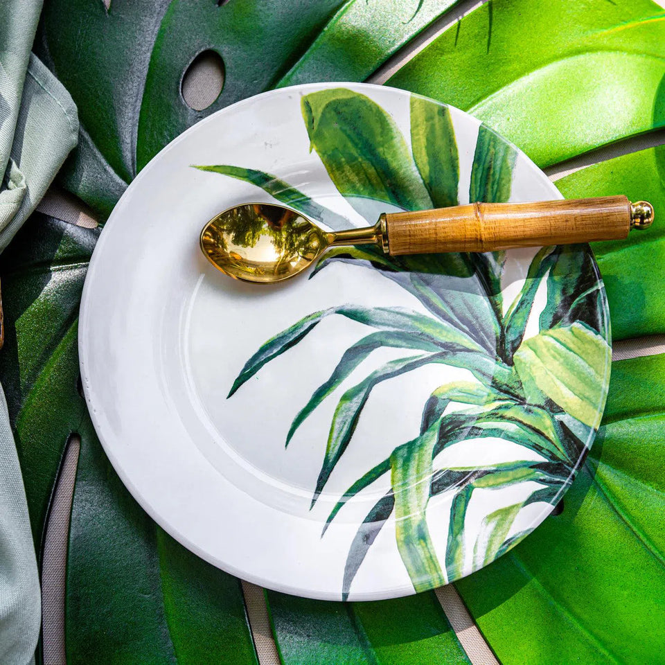 Jogo 6 Pratos de Sobremesa Cerâmica Botânica 20cm Alleanza