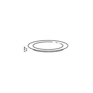 Jogo 6 Pratos de Sobremesa Cerâmica Classic Christmas Filete Dourado 21cm Alleanza