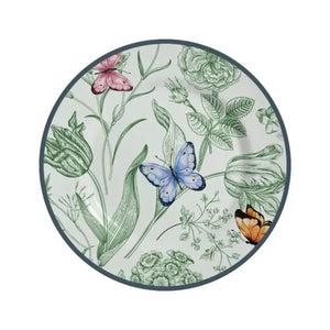 Jogo 6 Pratos de Sobremesa Cerâmica Faiança Campestre 21cm Alleanza