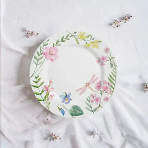 Jogo 6 Pratos de Sobremesa Cerâmica Faiança Lelis 21cm Alleanza