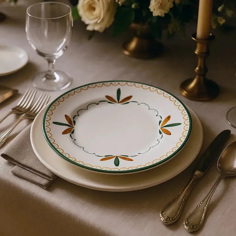 Jogo 6 Pratos de Sobremesa Coup Cerâmica Faiança Braciera 21cm Alleanza