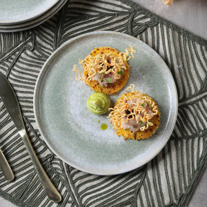 Jogo 6 Pratos de Sobremesa Stoneware Bio Moss 21,5cm Porto Brasil