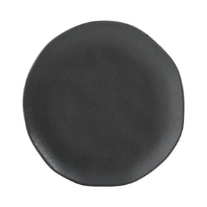 Jogo 6 Pratos de Sobremesa Stoneware Orgânico Preto Matte 19,5cm Porto Brasil