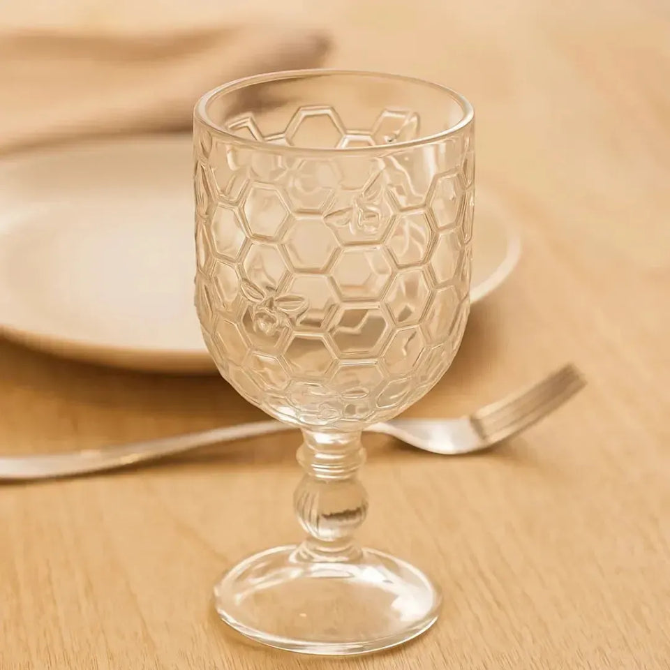 Jogo 6 Taças Água de Vidro Bee Happy 360ml Tuut