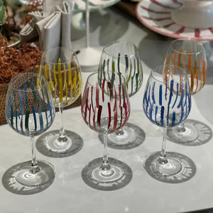 Jogo 6 Taças Bordeaux em Cristal Ecológico Piuma 600ml Colors