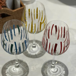 Jogo 6 Taças Bordeaux em Cristal Ecológico Piuma 600ml Colors